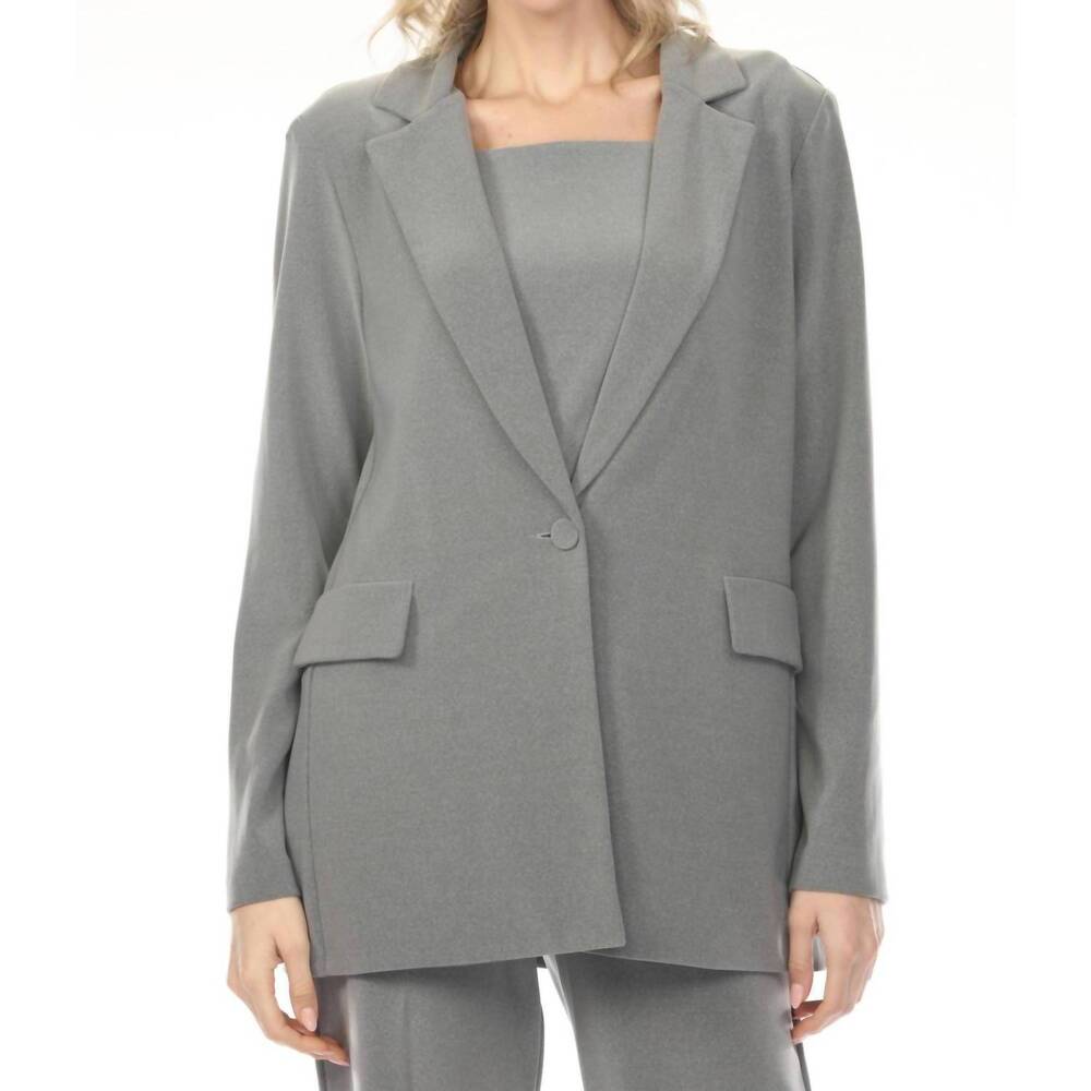 NEW JOSEPH RIBKOFF relaxed blazer jacket in grey melange